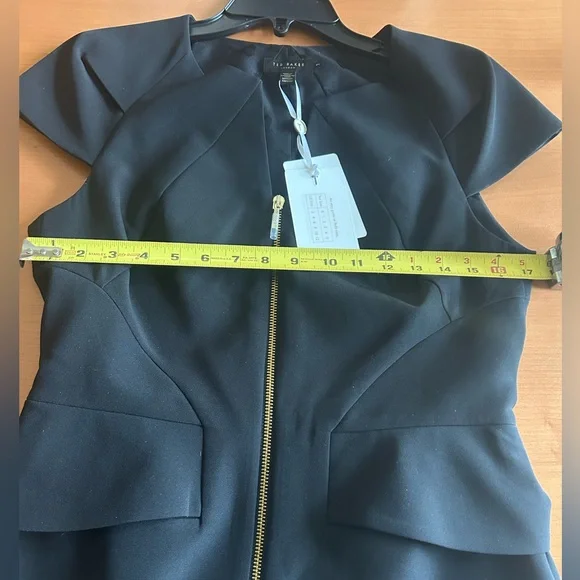 Ted Baker Architectural Black Pencil NWT Dress Size 8 - Picture 8 of 10